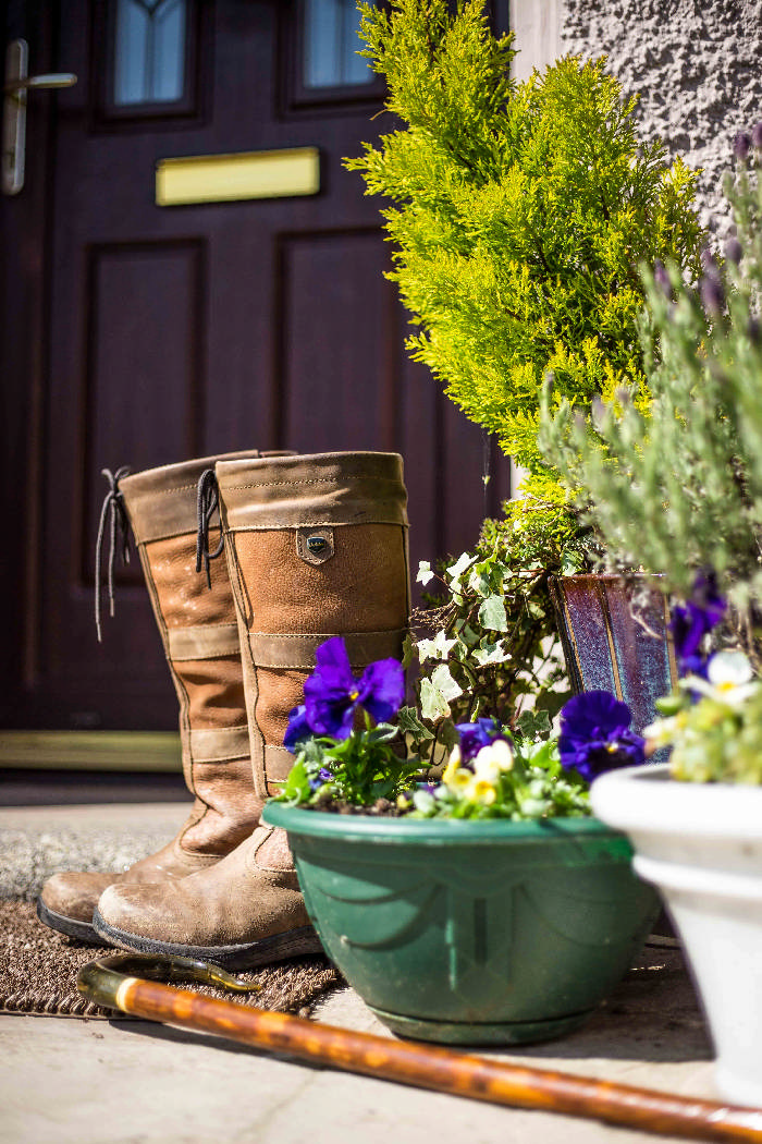 walkingin winter- boots ready
