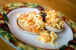 Smoked Salmon with Scrambled Eggs with Pembrokeshire Beach Food Company