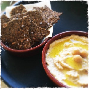seed Crackers & Hummus