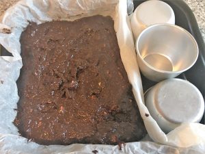 Brownie mix ready for the Aga